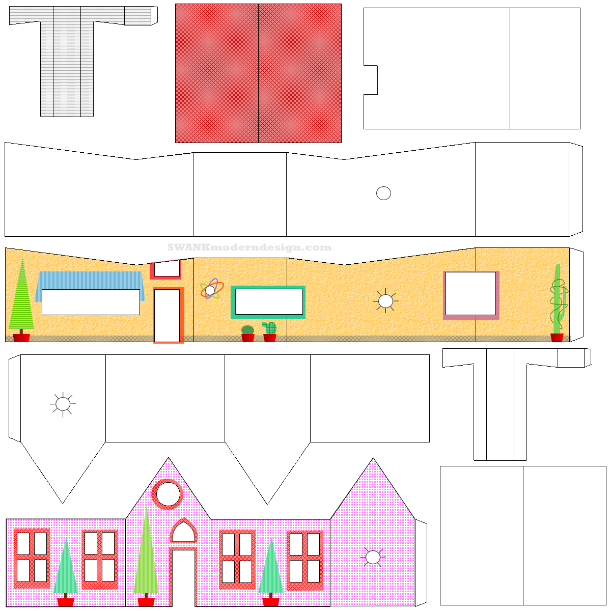 Cut Out Paper Houses Templates