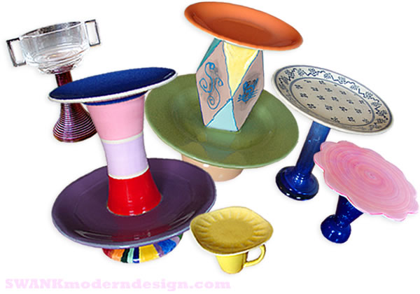 Recycled Tea Stands and Candy Dishes